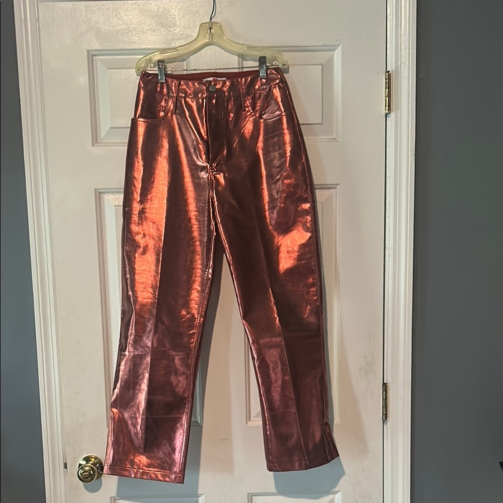 Buddy Love Metallic Copper Straight Leg Pants